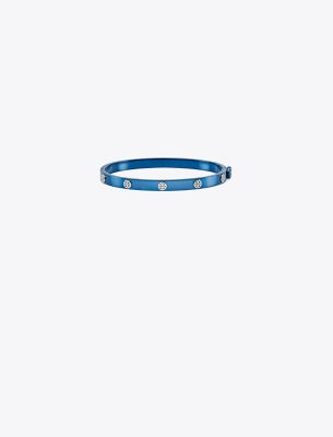 Tory Burch Miller Stud 5mm Hinge Bracelet In Blue | ModeSens