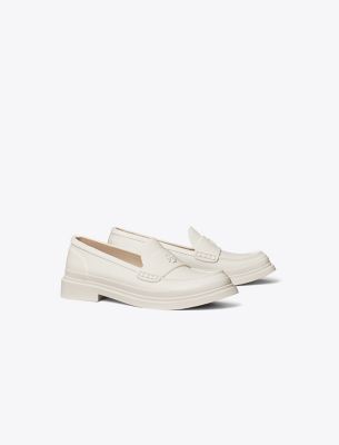 Tory burch shop white loafers