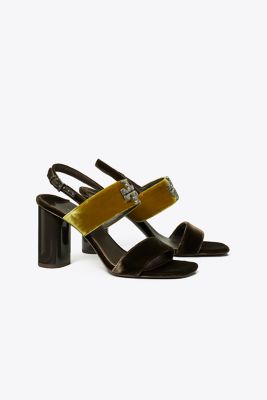 Tory Burch Block-heel 100mm Sandals In Pumpkin Seed