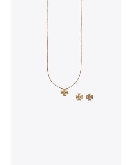 Kira Pavé Pendant and Stud Earring Gift Set