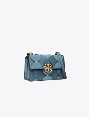 Tory Burch Small Miller Exotic Die-cut Flap Shoulder Bag In