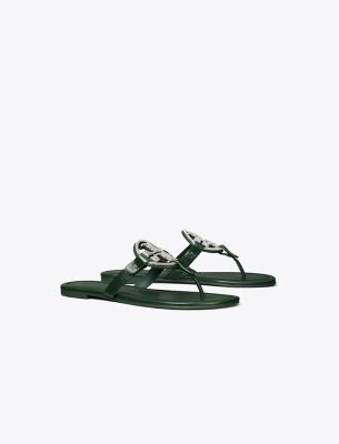 Shop Tory Burch Miller Pavé Sandal In Verde Bottiglia