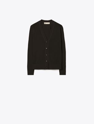 Shop Tory Burch Simone Cardigan In Black