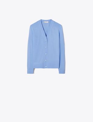 Tory Burch Simone Cardigan In Cerulean Sky