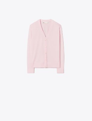 Tory Burch Simone Cardigan In Pink