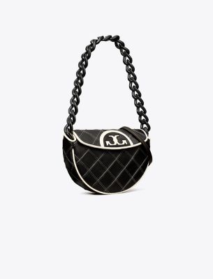 TORY BURCH MINI FLEMING SOFT CRESCENT BAG