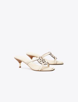 Tory Burch Sandali Miller Geo Bombé In Light Cream