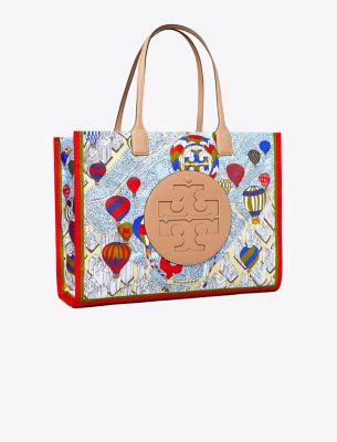 Tory Burch Ella Printed Tote In Red Balloons In The Sky