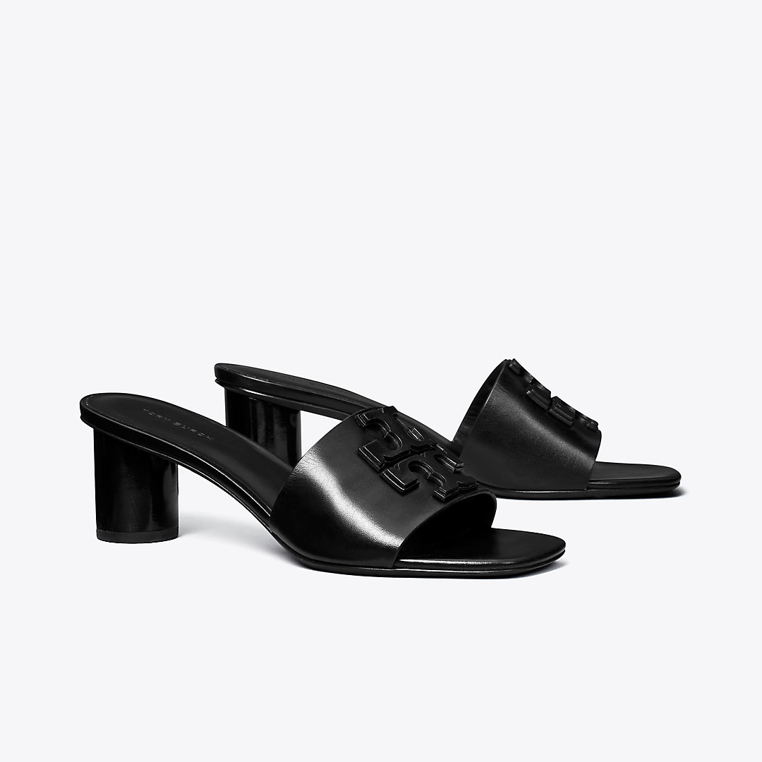 Shop Tory Burch Ines Heeled Sandal In Perfect Black