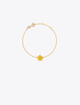 TORY BURCH KIRA ENAMEL FLOWER BRACELET