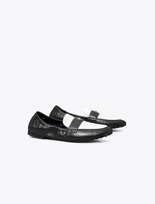 Tory Burch Ballet Loafer In Perfect Black/new Ivory