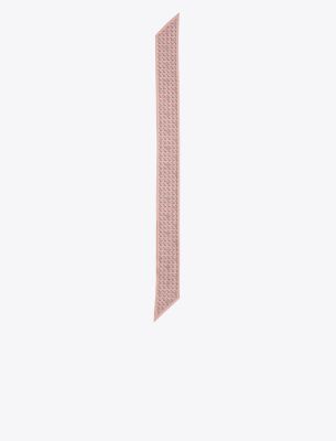 Tory Burch Basketweave Ribbon Tie In Winter Peach