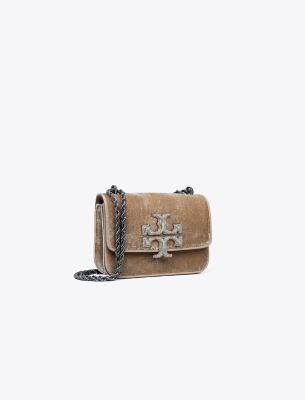 Tory Burch Small Eleanor Velvet Bag In Classic Taupe ModeSens