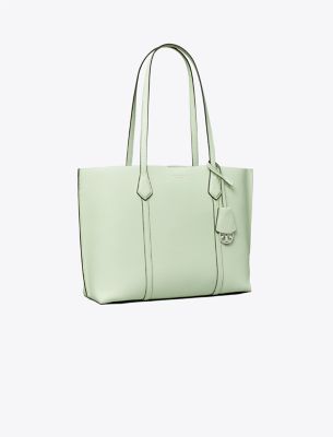 Tory Burch Meadow Mist Calf Leather Mini Perry Tote Bag