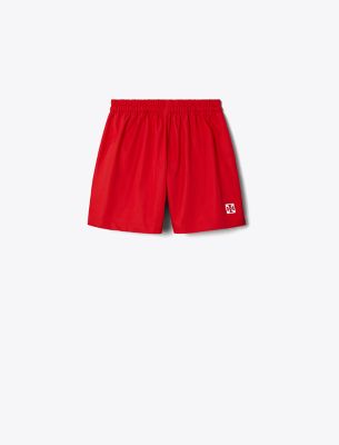 Tory Sport Tory Burch Double-faced Canvas Short In Vermillion