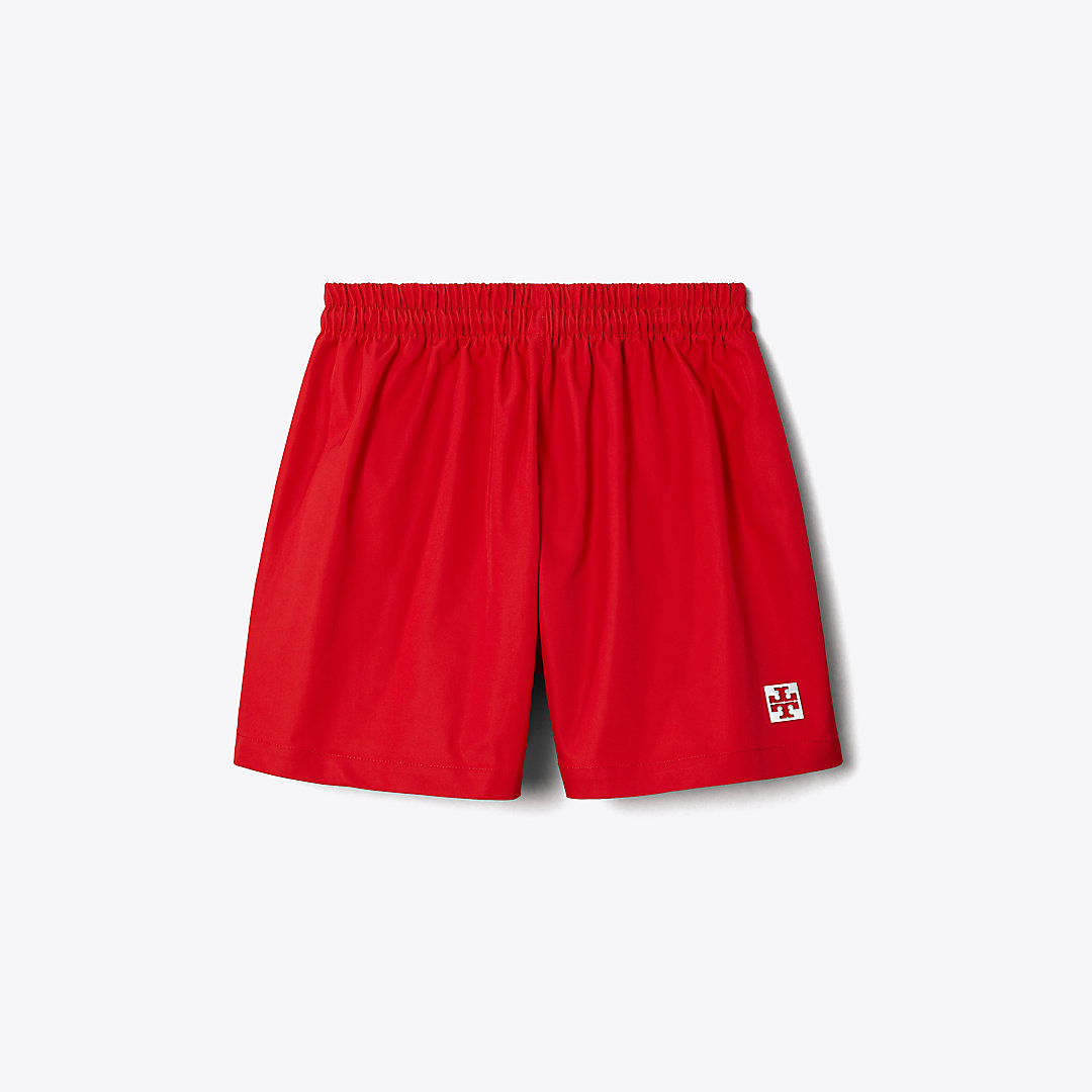 Tory Sport Tory Burch Double-faced Canvas Short In Vermillion