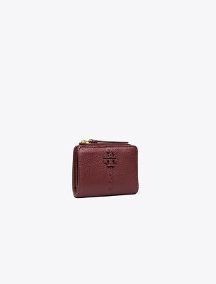 Tory Burch Mcgraw Bi-fold Wallet In Muscadine