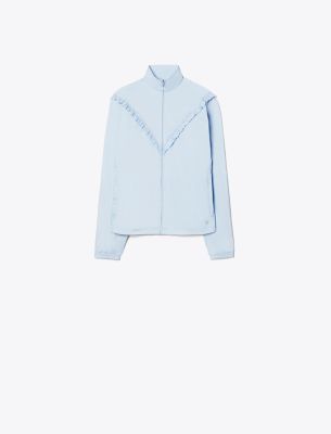Tory Burch - トリーバーチ TORY SPORT RUFFLE WINDBREAKER Tory Sport Tory Burch Ruffle Windbreaker In Ice Flow | ModeSens