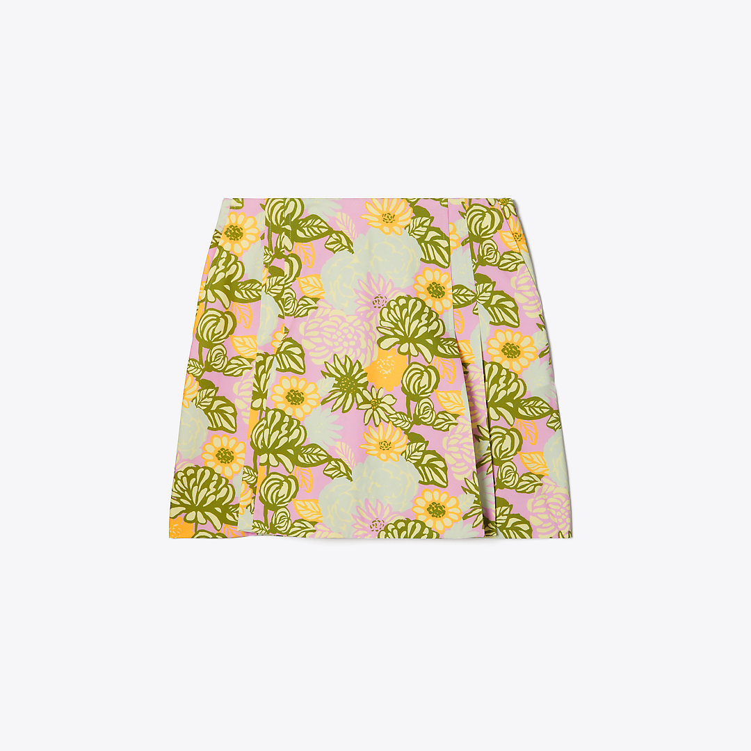 Tory Sport Tory Burch Printed Box-pleat Skort In French Summer Bouquet