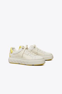 Tory Burch Ladybug Sneaker In Titanium White/blazing Yellow