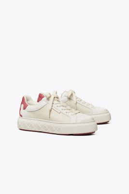 Tory Burch Ladybug Sneaker In Titanium White/washed Berry