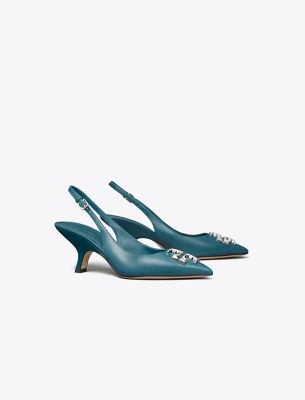 Tory Burch Eleanor Slingback In Brisk Blue