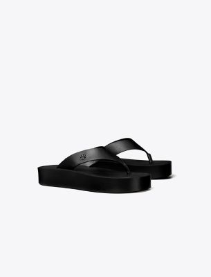 Tory Burch Platform Flip Flop In Black/black
