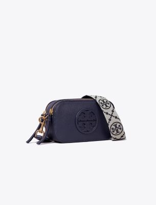 Shop Tory Burch Mini Miller Crossbody Bag In Tory Navy