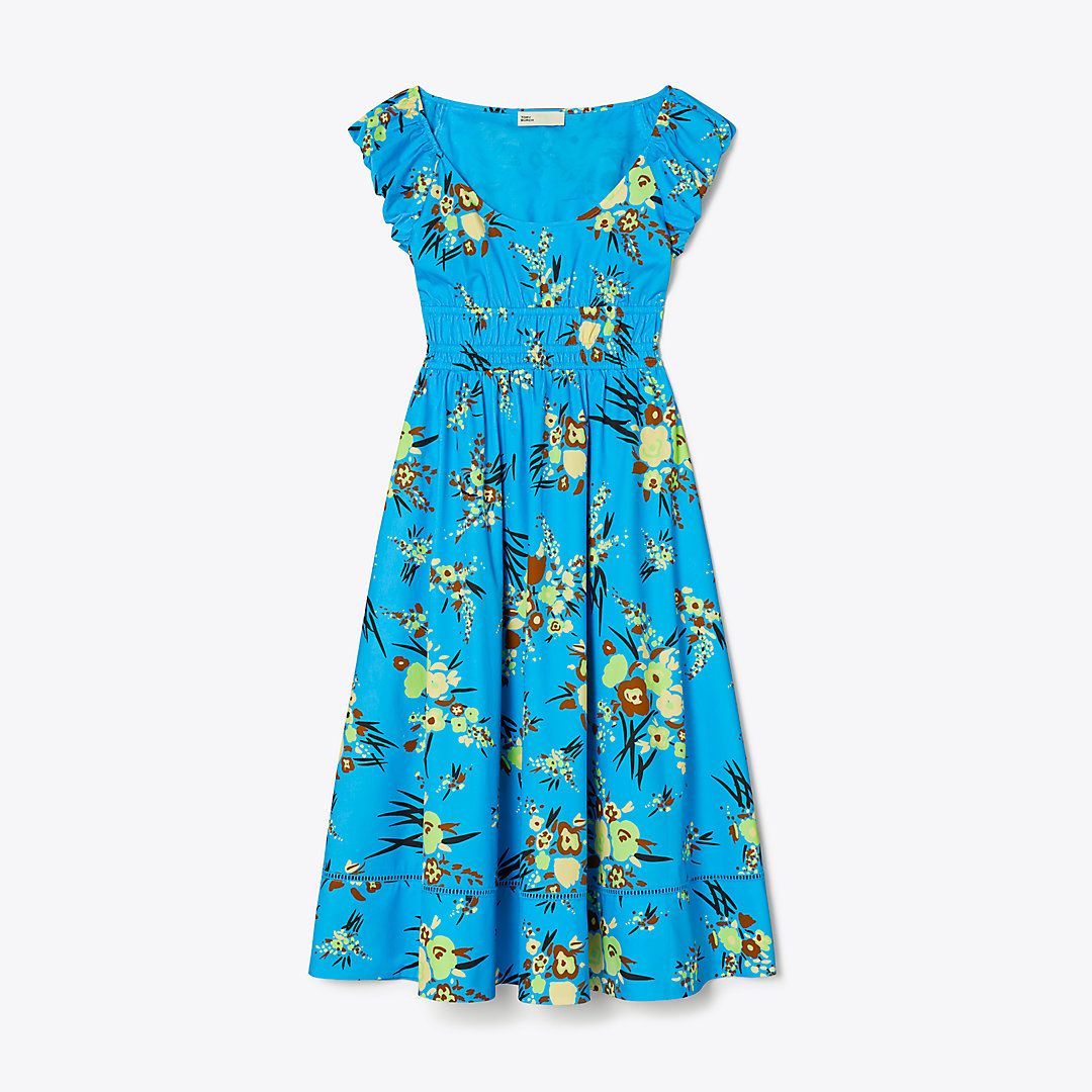 Tory Burch Floral-print Dress In Bright Horizon