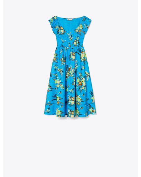Printed Scoop-Neck Dress