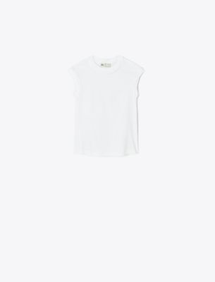 Shop Tory Burch Twisted Knit Top In White