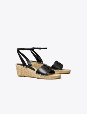 Tory Burch Ines Espadrille Wedge Sandal In Perfect Black