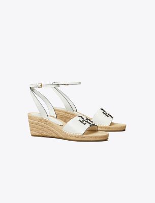 Shop Tory Burch Ines Espadrille Wedge Sandal In Gardenia