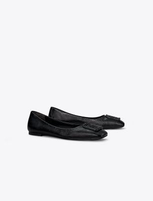 Tory Burch Georgia Pavé Ballet In Perfect Black
