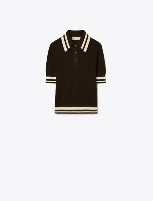 Tory Sport Tory Burch Cotton Pointelle Polo