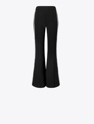 Tory Sport Tory Burch Side-striped Flared Trouser In Black