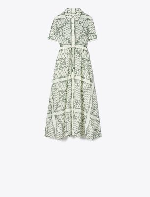 Tory burch printed outlet cotton shirtdress