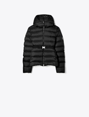 Tory Sport Tory Burch Belted Down Jacket In Black