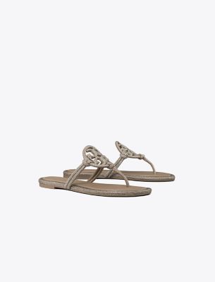 Tory Burch Miller Pavé Knotted Sandal In Dark Clay