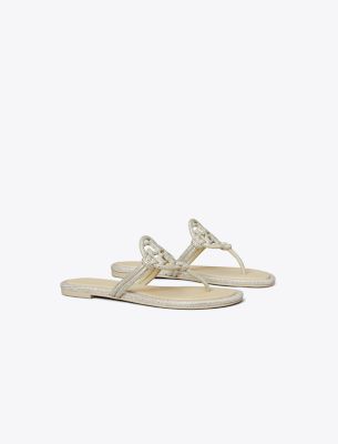 Tory Burch Miller Knotted Embellished Ballerinas In Stone Grey