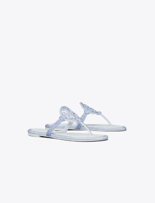 Tory Burch Miller Printed Suede Sandal In Summit