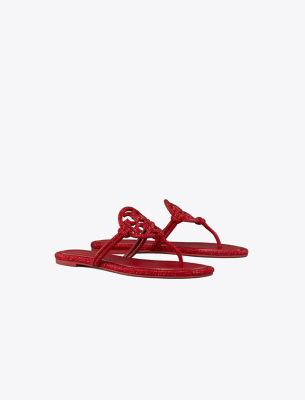 Shop Tory Burch Miller Pavé Knotted Sandal In Ruby