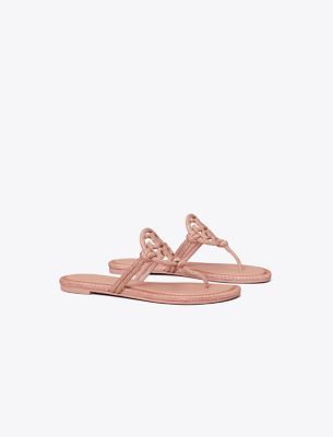 Tory Burch Miller Crystal-embellished Flip Flops In Malva