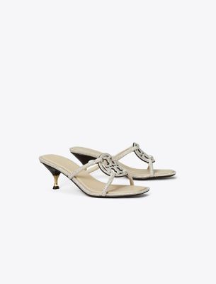 Tory Burch Miller Pavé Bombé Low Heel Sandal In Tortora