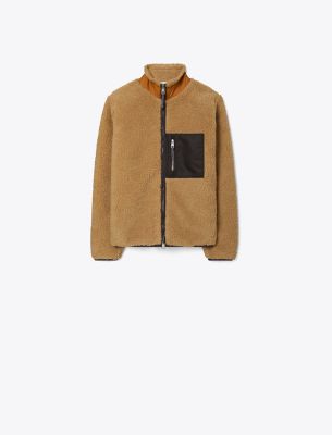 Tory Sport Tory Burch Fleece Jacket In Camel