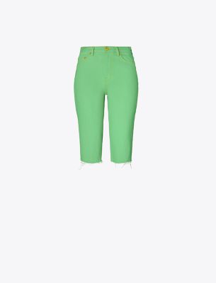 Tory Burch High-rise Cropped Jeans In Dewdrop