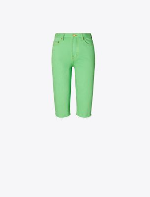 Tory Burch High-rise Cropped Jeans In Dewdrop