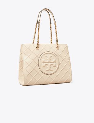 Tory Burch Fleming Soft Chain Tote In New Cream