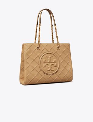 Tory Burch Fleming Soft Chain Tote In Desert Dune