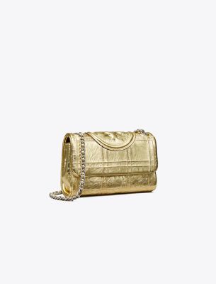 Tory Burch Small Fleming Soft Convertible Shoulder Bag In 18 Kt Gold
